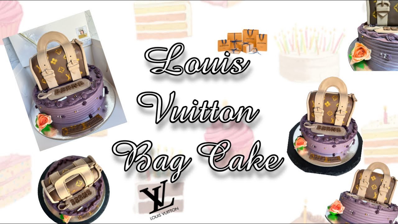 En flot og elegant Louis Vuitton fødselsdagskage . #bakemyday