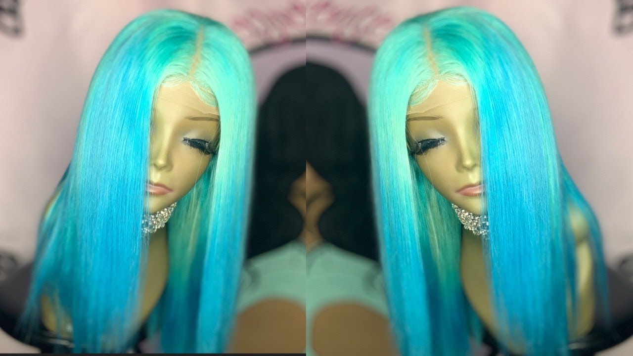 Blue hair wig - wide 5