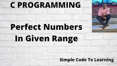 16: C program for perfect numbers between 1 and 1000