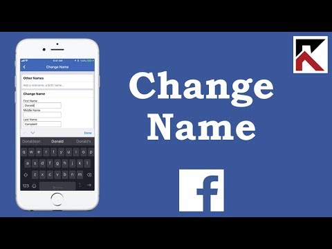 How to change your name on facebook