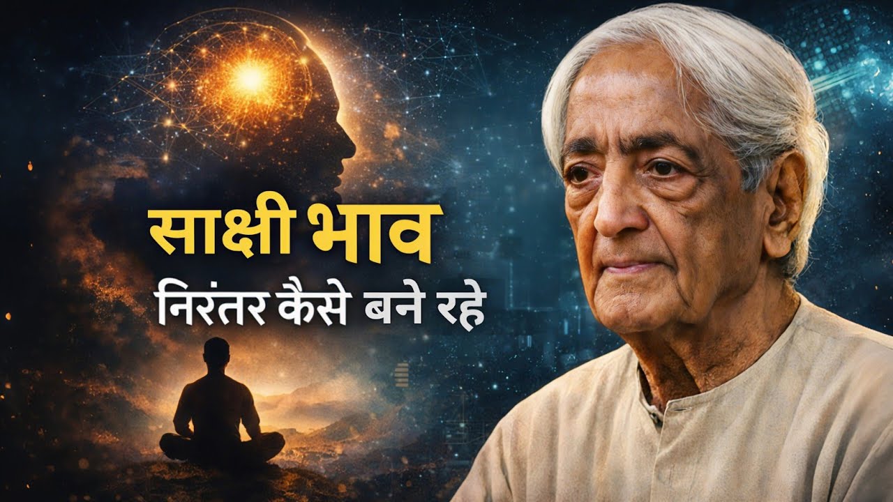जिद्दू कृष्णमूर्ति की गहरी सीख | साक्षी भाव निरंतर कैसे बना रहे