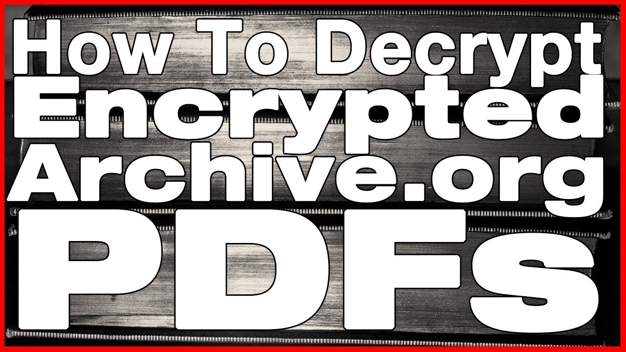 Archive org encrypted pdf