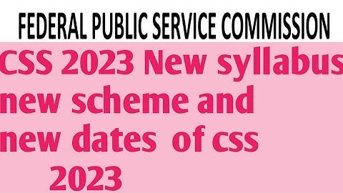 fpsc schedule for css 2023 || css new schedule and test date syllabus 2023 #ariofficial #fpsccss2023
