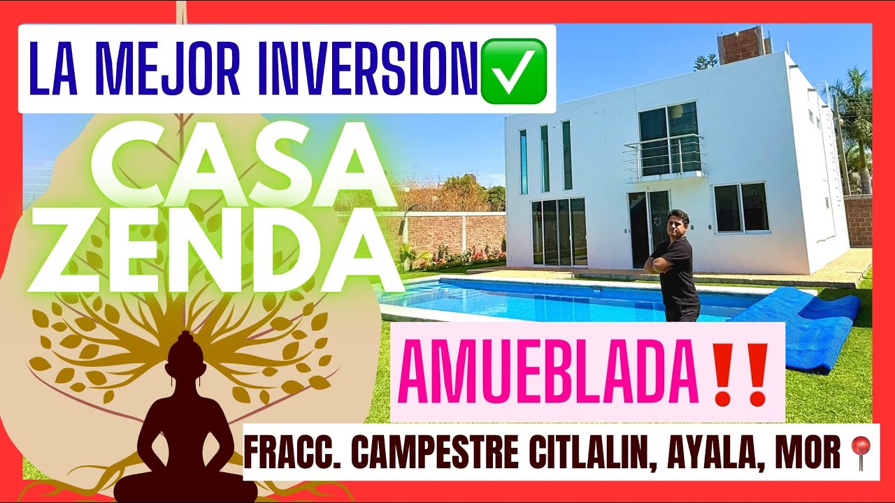 En Venta✅Casa ZENDA🔆AMUEBLADA‼️Tu mejor inversión‼️Fracc. Campestre Citlalin, AYALA MOR📍
