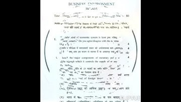 Business environment last year ques paper of Bcom,Bcom hons 2020 kuk 6th sem