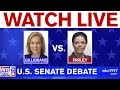 Senate debate between ny sen kirsten gillibrand and chele farley