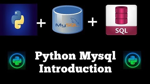 #1 Python Mysql Introduction