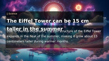The Eiffel Tower can be 15 cm taller in the summer