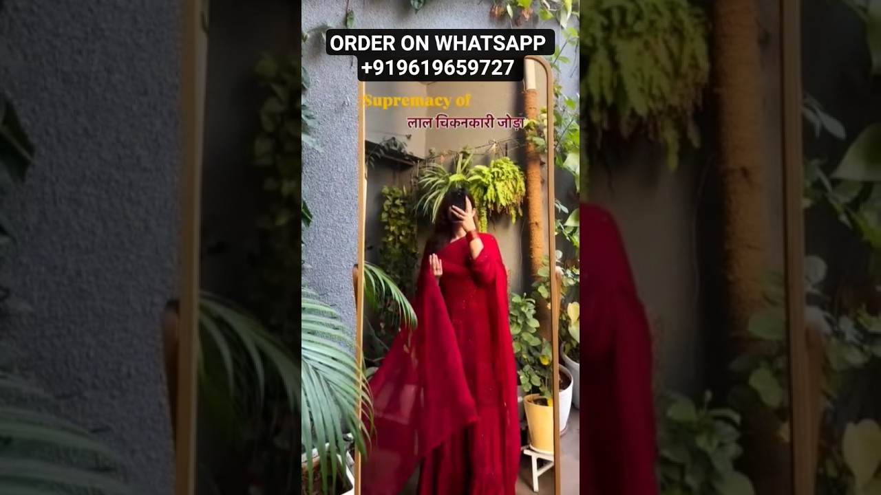 Sequence Embroidery Work Red Georgette Sharara Suits for Women #shop viral video @ArtistryC 01-4-26