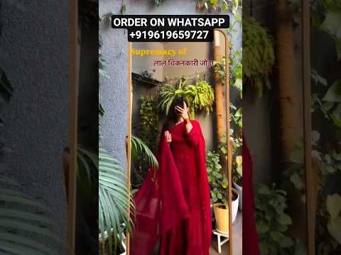 Sequence Embroidery Work Red Georgette Sharara Suits for Women #shop viral video @ArtistryC 01-4-26