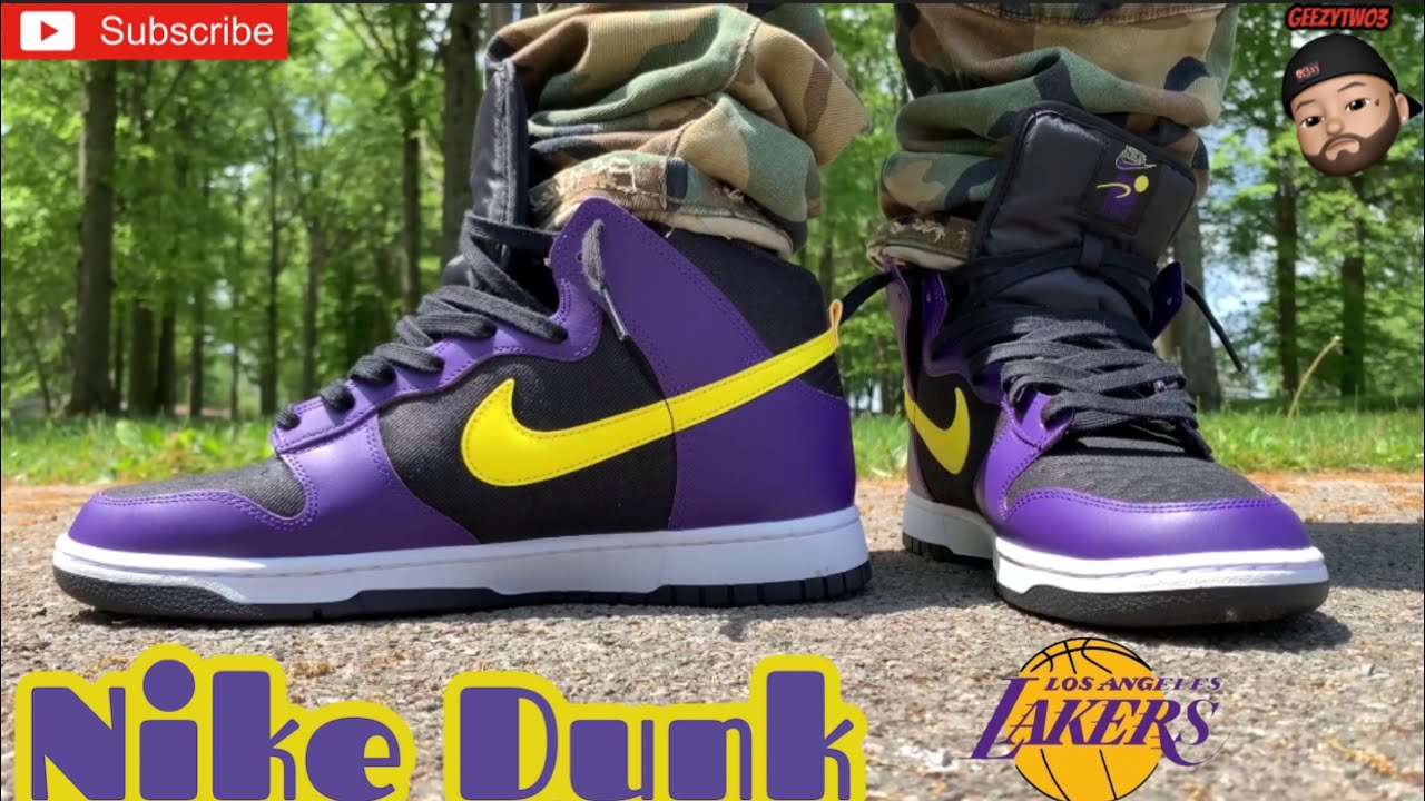 Nike Dunk High “Lakers” (Review & On Foot) - Youtube