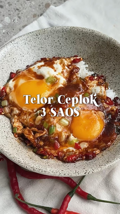 'Telor Ceplok 3 Saos' masak satset gak pake ribet☝🏻✨#masaksatset #reseptelor #telor3saos