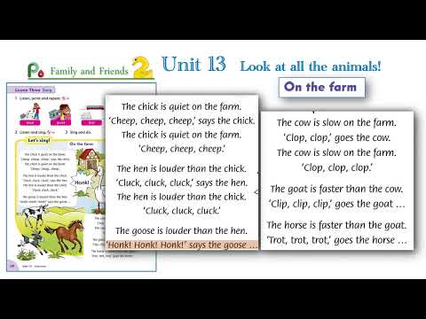 Songs in Family and friends Level 2 Unit 13 _ On the farm