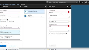 How to create Azure SQL Database server and how to look for connection strings