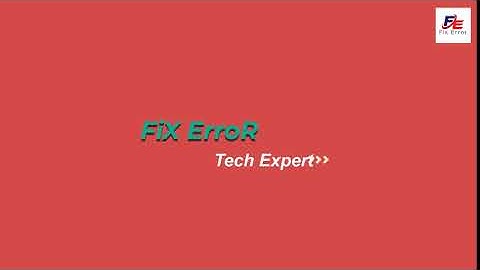 Fix Error Intro Video