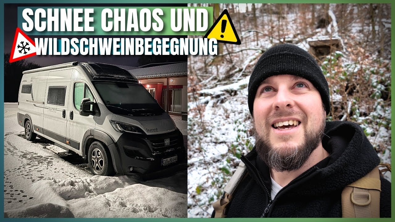 Winterabenteuer außer Kontrolle - WILDSCHWEIN Alarm im Wald!