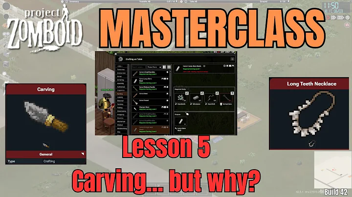 Project Zomboid Masterclass Lesson 5 || Ultimate Carving Guide || How to level up fast