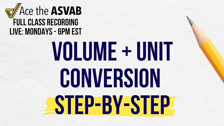 ASVAB Arithmetic Reasoning: Volume & Unit Conversion Word Problems Explained!