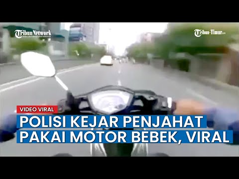 Aksi Polisi Kejar Penjahat Pakai Motor Bebek Viral di Sosmed