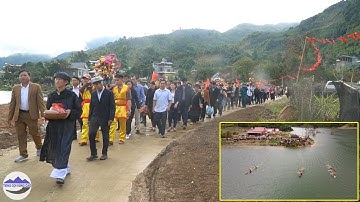 Lễ Hội Cầu Đình của người Tày An Lương Yên Bái dâng hàng trăm mâm cỗ đầy các trò chơi dân tộc