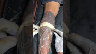 koi fish tattoo, done by our team, for booking please DM @balilegendink