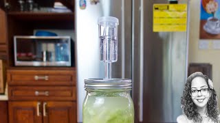 How To Assemble A 3 Piece Air Lock Used For Fermenting Food