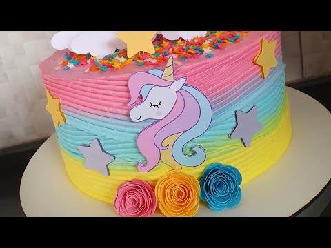 BOLO UNICÓRNIO 🦄 | WAVE CAKE  | ATELIÊ DOCE - LIDIANE OLIVEIRA