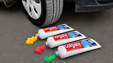 Experiment: Car Vs Giant Toothpaste