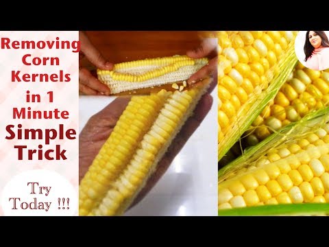 how to cook frozen corn on cob in microwave - How to remove corn kernels in 1 minute, Simple trick, How to peel Sweet Corn fast and easy
