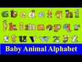 Baby animal alphabet  cute baby animals az  az baby animal flashcards  lower case alphabetimals