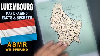 ASMR: Tracing LUXEMBOURG map contour with cantons & comunes | Facts and Secrets | ASMR soft spoken screenshot 1