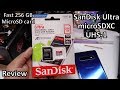 SanDisk 256GB MicroSd UHS 1 sdxc A1 speed test, 4K recording and review