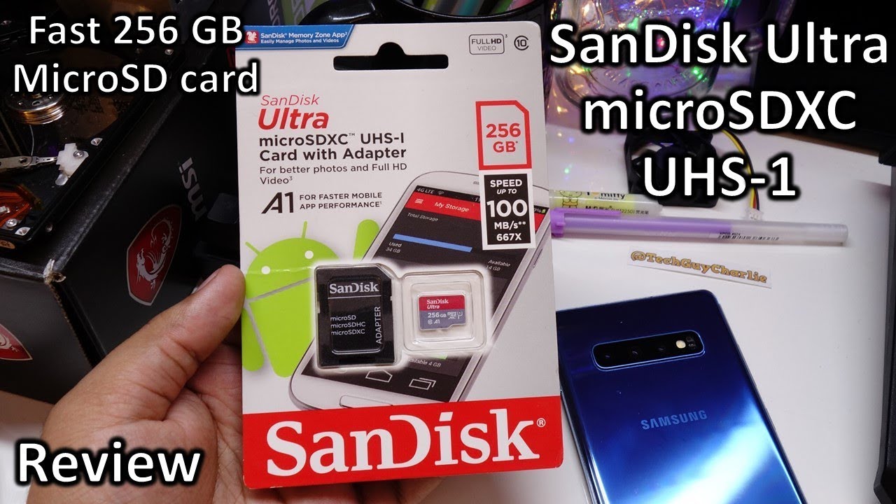 SanDisk 256GB MicroSd UHS 1 sdxc A1 speed test, 4K recording and review 