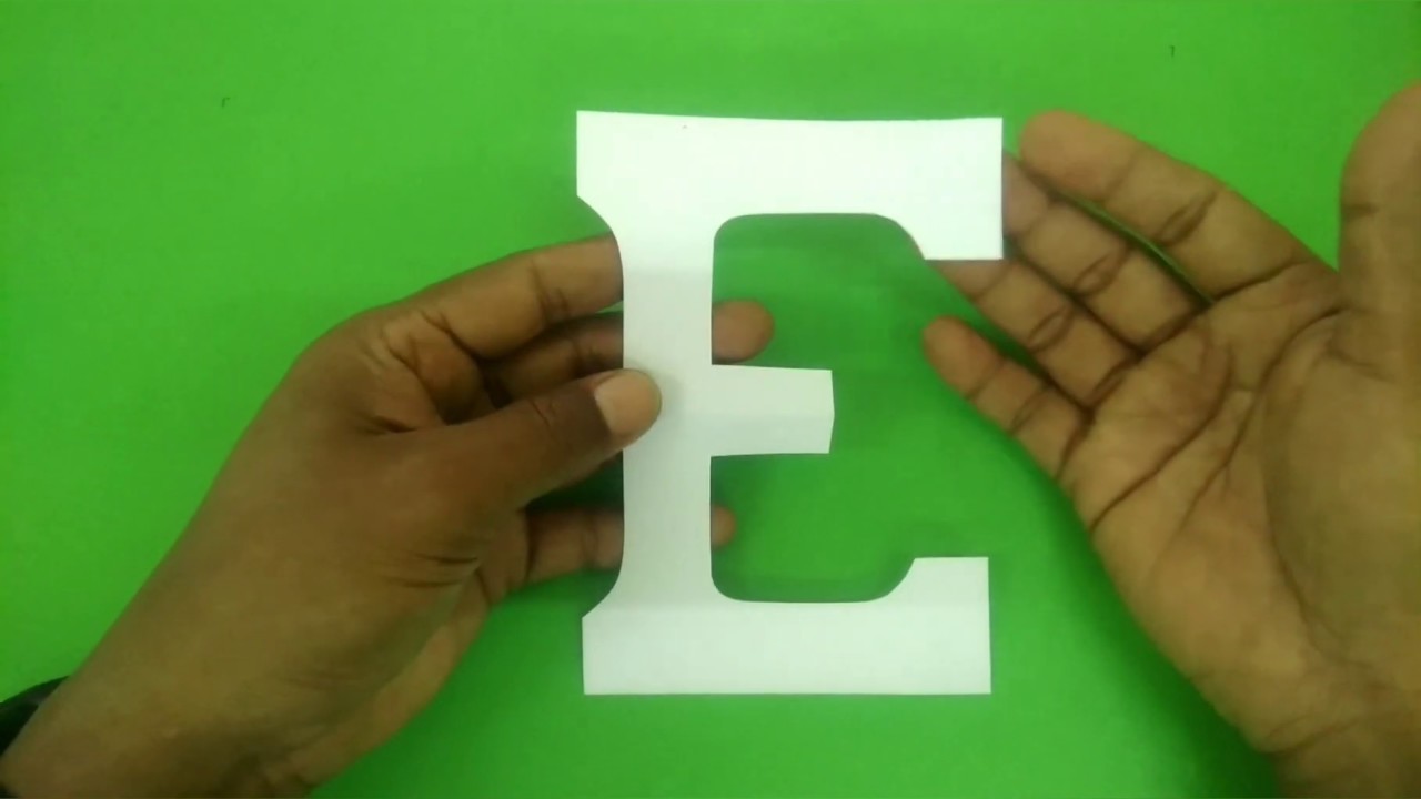 Membuat Huruf E dan  F menggunakan kertas  atau karton  atau 