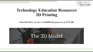 How to save a SolidWorks part as an STL file