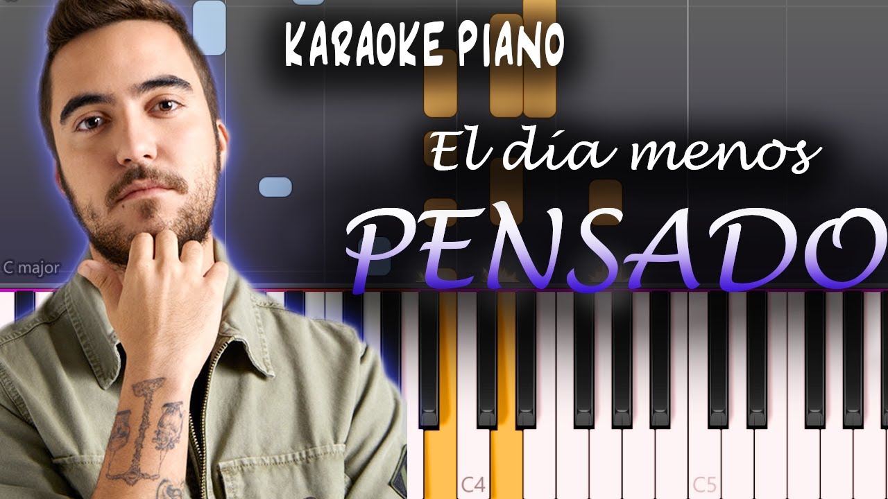 Beret - El día menos pensado | KARAOKE Piano Acústico  / Tutorial