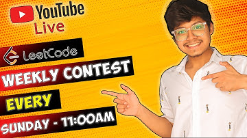 🔴Live Discussion🔴 Leetcode Weekly Contest 345 || Sunday 11:00AM IST || By Aryan Mittal