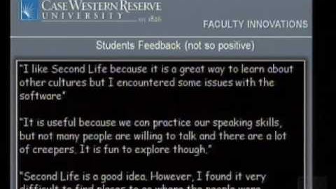 Virtual Reality and Learning with Second Life