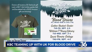 KBC teaming up with UK for a blood drive