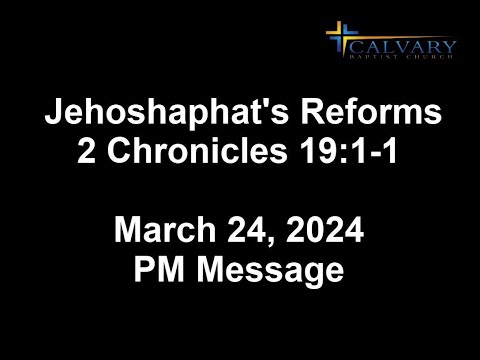 Jehoshaphat's Reforms