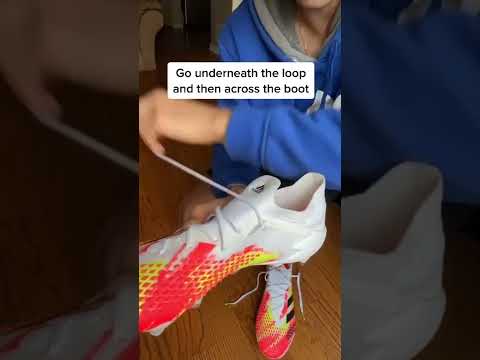 Best way to tie a football boot #football