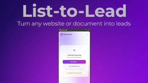 List-to-Lead: AI B2B Lead Extractor