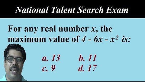 #VSO208 | Layer 3 | Parabola | Find Maximum Value | Vidyasagar Science Olympiad | Expected Question
