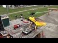 Huge Raptor 30 Nitro RC Helicopter Doing Stunts and Tricks