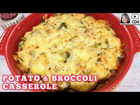 POTATO AND BROCCOLI CASSEROLE | Cheesy Broccoli Potato Au Gratin | Baked Broccoli & Potato Casserole