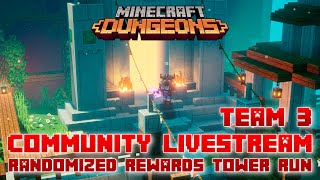 Randomized Rewards Tower Run with Community Members [Part 3] Minecraft Dungeons Fauna Faire