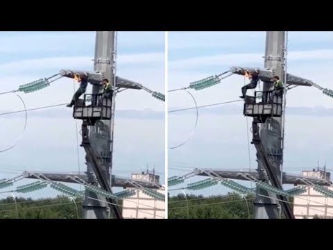 Daredevil Does Pull Ups On Powerline