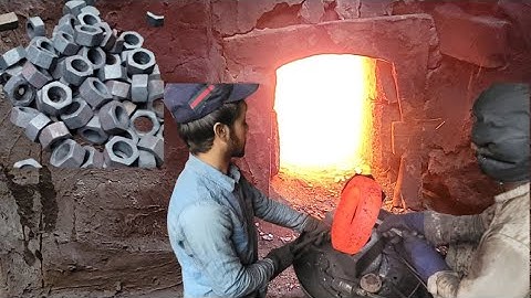amazing Manufacturing | heavy steel round nut #nuts #forging #manufacturing