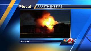 19 families homeless after fire rips through Titusville apartment complex