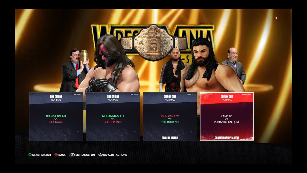 WWE 2K24 - WORLD HEAVYWEIGHT CHAMPIONSHIP - Roman Reigns vs Kane - CLUB UK